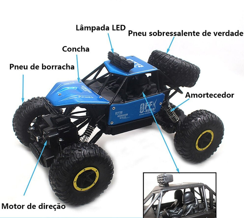 Carrinho de Controle Remoto 4x4 Off Road